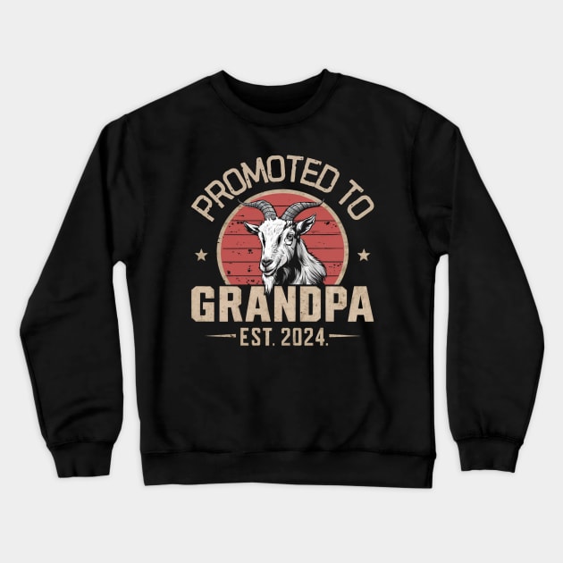 Promoted to grandpa 2024 Crewneck Sweatshirt by Little Quotes